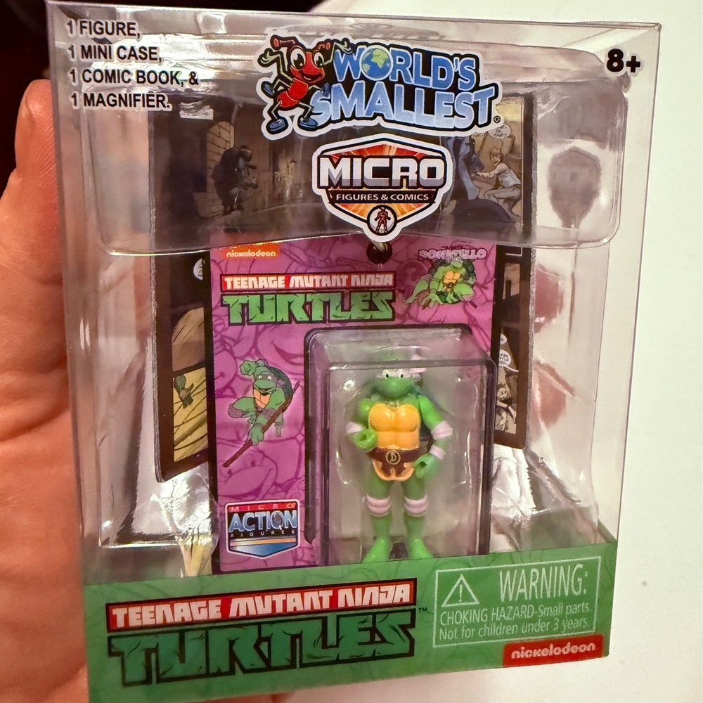 Super Impulse TMNT Donatello Micro Figure Kids OS Green New Miniature Comic Set